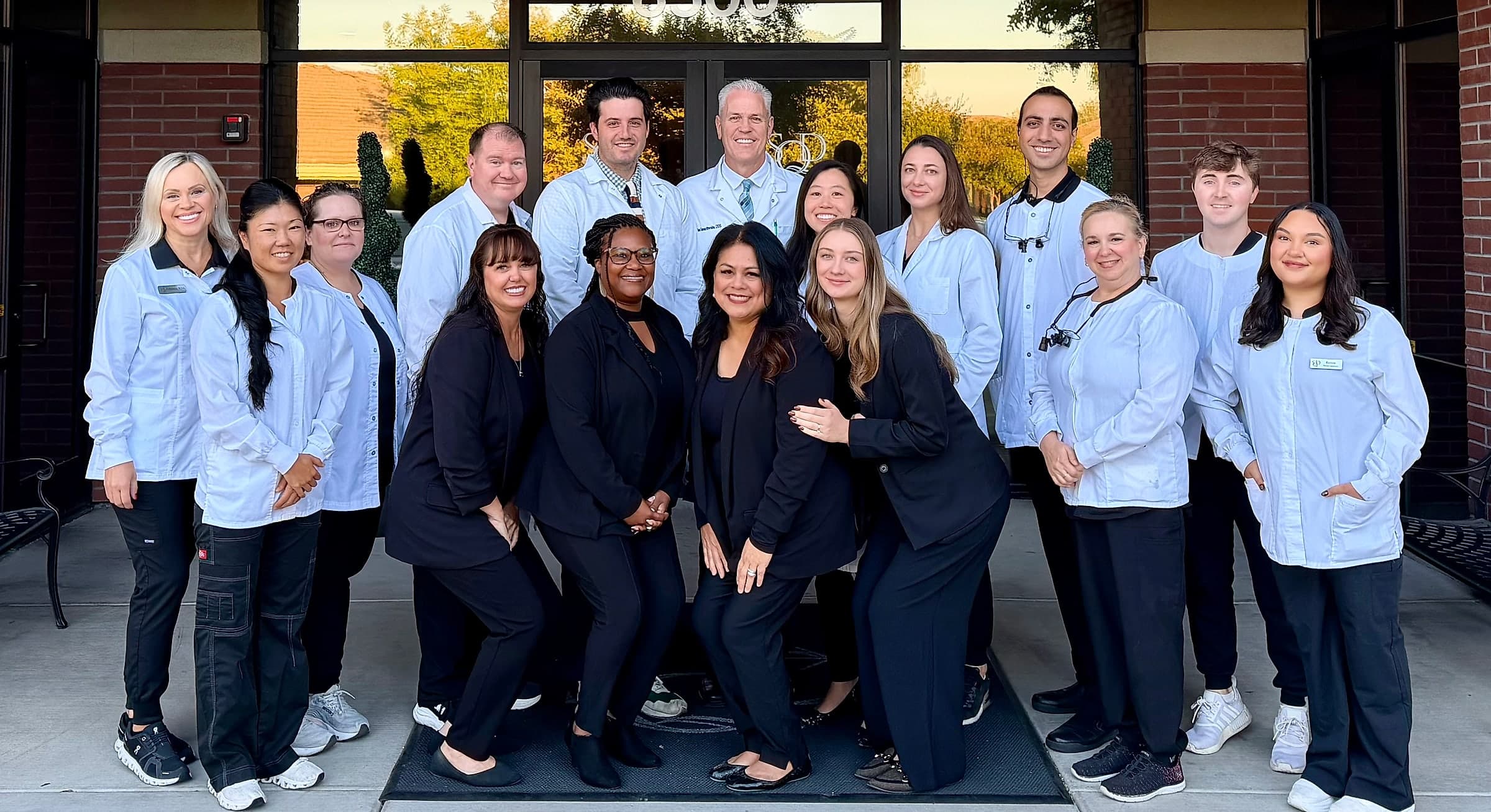The Smile Quest Dental team outside the Rocklin office